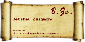 Betskey Zsigmond névjegykártya